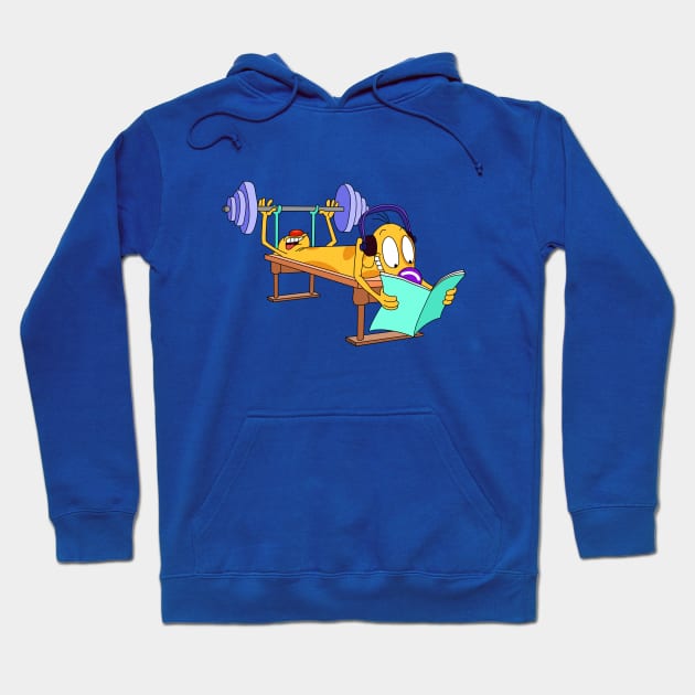 Fitness CatDog Hoodie by cariespositodesign